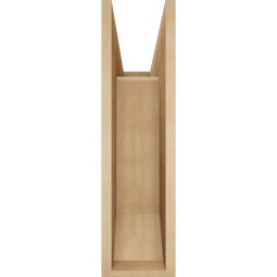 Ekena Millwork - BKTUR0756X24X28LEC06RCPR - Timberthane Faux Wood Legacy Style Bracket w/ Offset Brace, Slat Ends, 7 1/2"W x 24"D x 28"H, Primed Tan