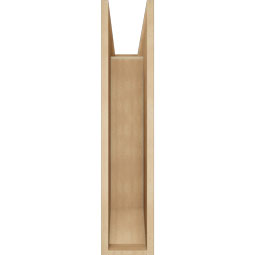 Ekena Millwork - BKTUR0756X24X36LEC06RCPR - Timberthane Faux Wood Legacy Style Bracket w/ Offset Brace, Slat Ends, 7 1/2"W x 24"D x 36"H, Primed Tan
