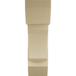 Ekena Millwork - BKTUR0756X26X26LEC06RCPR - Timberthane Faux Wood Legacy Style Bracket w/ Offset Brace, Slat Ends, 7 1/2"W x 26"D x 26"H, Primed Tan