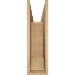 Ekena Millwork - BKTUR0756X26X26LEC06RCPR - Timberthane Faux Wood Legacy Style Bracket w/ Offset Brace, Slat Ends, 7 1/2"W x 26"D x 26"H, Primed Tan