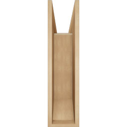 Ekena Millwork - BKTUR0756X26X30LEC06RCPR - Timberthane Faux Wood Legacy Style Bracket w/ Offset Brace, Slat Ends, 7 1/2"W x 26"D x 30"H, Primed Tan