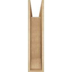Ekena Millwork - BKTUR0756X26X34LEC06RCPR - Timberthane Faux Wood Legacy Style Bracket w/ Offset Brace, Slat Ends, 7 1/2"W x 26"D x 34"H, Primed Tan