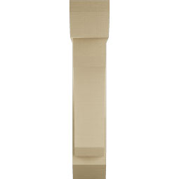 Ekena Millwork - BKTUR0756X26X38LEC06RCPR - Timberthane Faux Wood Legacy Style Bracket w/ Offset Brace, Slat Ends, 7 1/2"W x 26"D x 38"H, Primed Tan