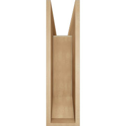Ekena Millwork - BKTUR0756X28X28LEC06RCPR - Timberthane Faux Wood Legacy Style Bracket w/ Offset Brace, Slat Ends, 7 1/2"W x 28"D x 28"H, Primed Tan