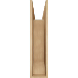 Ekena Millwork - BKTUR0756X28X32LEC06RCPR - Timberthane Faux Wood Legacy Style Bracket w/ Offset Brace, Slat Ends, 7 1/2"W x 28"D x 32"H, Primed Tan