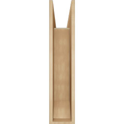 Ekena Millwork - BKTUR0756X28X36LEC06RCPR - Timberthane Faux Wood Legacy Style Bracket w/ Offset Brace, Slat Ends, 7 1/2"W x 28"D x 36"H, Primed Tan