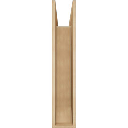 Ekena Millwork - BKTUR0756X28X40LEC06RCPR - Timberthane Faux Wood Legacy Style Bracket w/ Offset Brace, Slat Ends, 7 1/2"W x 28"D x 40"H, Primed Tan