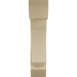 Ekena Millwork - BKTUR0756X30X34LEC06RCPR - Timberthane Faux Wood Legacy Style Bracket w/ Offset Brace, Slat Ends, 7 1/2"W x 30"D x 34"H, Primed Tan