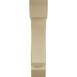 Ekena Millwork - BKTUR0756X30X36LEC06RCPR - Timberthane Faux Wood Legacy Style Bracket w/ Offset Brace, Slat Ends, 7 1/2"W x 30"D x 36"H, Primed Tan