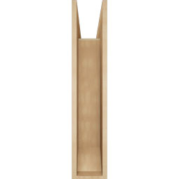 Ekena Millwork - BKTUR0756X30X38LEC06RCPR - Timberthane Faux Wood Legacy Style Bracket w/ Offset Brace, Slat Ends, 7 1/2"W x 30"D x 38"H, Primed Tan