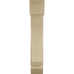 Ekena Millwork - BKTUR0756X30X42LEC06RCPR - Timberthane Faux Wood Legacy Style Bracket w/ Offset Brace, Slat Ends, 7 1/2"W x 30"D x 42"H, Primed Tan