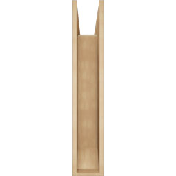 Ekena Millwork - BKTUR0756X30X42LEC06RCPR - Timberthane Faux Wood Legacy Style Bracket w/ Offset Brace, Slat Ends, 7 1/2"W x 30"D x 42"H, Primed Tan