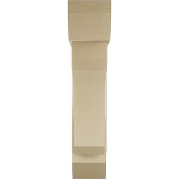 Ekena Millwork - BKTUR0756X32X36LEC06RCPR - Timberthane Faux Wood Legacy Style Bracket w/ Offset Brace, Slat Ends, 7 1/2"W x 32"D x 36"H, Primed Tan