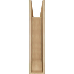 Ekena Millwork - BKTUR0756X32X36LEC06RCPR - Timberthane Faux Wood Legacy Style Bracket w/ Offset Brace, Slat Ends, 7 1/2"W x 32"D x 36"H, Primed Tan