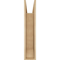 Ekena Millwork - BKTUR0756X32X38LEC06RCPR - Timberthane Faux Wood Legacy Style Bracket w/ Offset Brace, Slat Ends, 7 1/2"W x 32"D x 38"H, Primed Tan