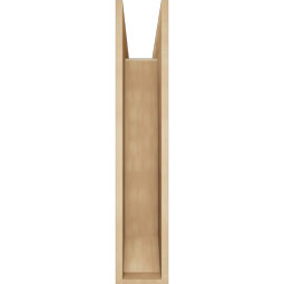 Ekena Millwork - BKTUR0756X32X40LEC06RCPR - Timberthane Faux Wood Legacy Style Bracket w/ Offset Brace, Slat Ends, 7 1/2"W x 32"D x 40"H, Primed Tan