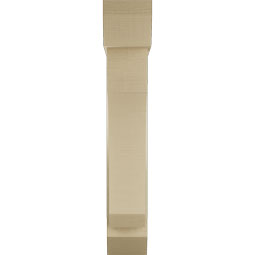 Ekena Millwork - BKTUR0756X32X44LEC06RCPR - Timberthane Faux Wood Legacy Style Bracket w/ Offset Brace, Slat Ends, 7 1/2"W x 32"D x 44"H, Primed Tan