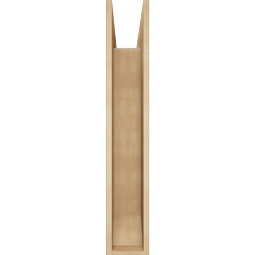 Ekena Millwork - BKTUR0756X32X44LEC06RCPR - Timberthane Faux Wood Legacy Style Bracket w/ Offset Brace, Slat Ends, 7 1/2"W x 32"D x 44"H, Primed Tan