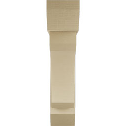 Ekena Millwork - BKTUR0756X34X34LEC06RCPR - Timberthane Faux Wood Legacy Style Bracket w/ Offset Brace, Slat Ends, 7 1/2"W x 34"D x 34"H, Primed Tan
