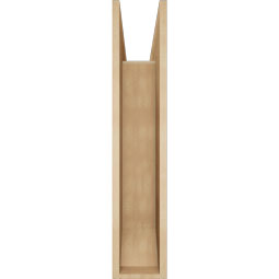 Ekena Millwork - BKTUR0756X34X38LEC06RCPR - Timberthane Faux Wood Legacy Style Bracket w/ Offset Brace, Slat Ends, 7 1/2"W x 34"D x 38"H, Primed Tan