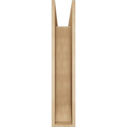 Ekena Millwork - BKTUR0756X34X40LEC06RCPR - Timberthane Faux Wood Legacy Style Bracket w/ Offset Brace, Slat Ends, 7 1/2"W x 34"D x 40"H, Primed Tan