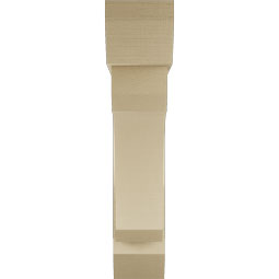 Ekena Millwork - BKTUR0756X36X36LEC06RCPR - Timberthane Faux Wood Legacy Style Bracket w/ Offset Brace, Slat Ends, 7 1/2"W x 36"D x 36"H, Primed Tan