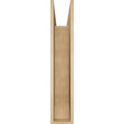 Ekena Millwork - BKTUR0756X36X40LEC06RCPR - Timberthane Faux Wood Legacy Style Bracket w/ Offset Brace, Slat Ends, 7 1/2"W x 36"D x 40"H, Primed Tan
