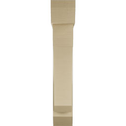 Ekena Millwork - BKTUR0756X36X44LEC06RCPR - Timberthane Faux Wood Legacy Style Bracket w/ Offset Brace, Slat Ends, 7 1/2"W x 36"D x 44"H, Primed Tan