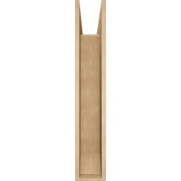 Ekena Millwork - BKTUR0756X36X44LEC06RCPR - Timberthane Faux Wood Legacy Style Bracket w/ Offset Brace, Slat Ends, 7 1/2"W x 36"D x 44"H, Primed Tan