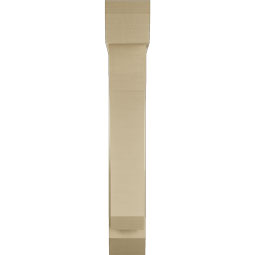 Ekena Millwork - BKTUR0756X36X48LEC06RCPR - Timberthane Faux Wood Legacy Style Bracket w/ Offset Brace, Slat Ends, 7 1/2"W x 36"D x 48"H, Primed Tan