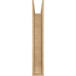 Ekena Millwork - BKTUR0756X36X48LEC06RCPR - Timberthane Faux Wood Legacy Style Bracket w/ Offset Brace, Slat Ends, 7 1/2"W x 36"D x 48"H, Primed Tan