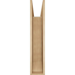 Ekena Millwork - BKTUR0756X38X38LEC06RCPR - Timberthane Faux Wood Legacy Style Bracket w/ Offset Brace, Slat Ends, 7 1/2"W x 38"D x 38"H, Primed Tan