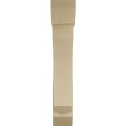 Ekena Millwork - BKTUR0756X38X44LEC06RCPR - Timberthane Faux Wood Legacy Style Bracket w/ Offset Brace, Slat Ends, 7 1/2"W x 38"D x 44"H, Primed Tan