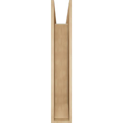 Ekena Millwork - BKTUR0756X38X44LEC06RCPR - Timberthane Faux Wood Legacy Style Bracket w/ Offset Brace, Slat Ends, 7 1/2"W x 38"D x 44"H, Primed Tan