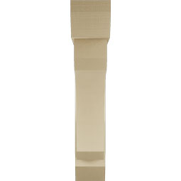 Ekena Millwork - BKTUR0756X40X40LEC06RCPR - Timberthane Faux Wood Legacy Style Bracket w/ Offset Brace, Slat Ends, 7 1/2"W x 40"D x 40"H, Primed Tan