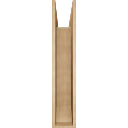 Ekena Millwork - BKTUR0756X40X40LEC06RCPR - Timberthane Faux Wood Legacy Style Bracket w/ Offset Brace, Slat Ends, 7 1/2"W x 40"D x 40"H, Primed Tan