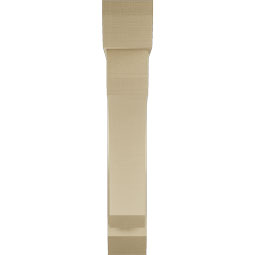Ekena Millwork - BKTUR0756X40X44LEC06RCPR - Timberthane Faux Wood Legacy Style Bracket w/ Offset Brace, Slat Ends, 7 1/2"W x 40"D x 44"H, Primed Tan