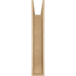 Ekena Millwork - BKTUR0756X40X44LEC06RCPR - Timberthane Faux Wood Legacy Style Bracket w/ Offset Brace, Slat Ends, 7 1/2"W x 40"D x 44"H, Primed Tan
