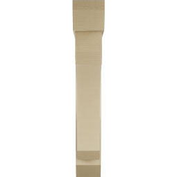 Ekena Millwork - BKTUR0756X42X48LEC06RCPR - Timberthane Faux Wood Legacy Style Bracket w/ Offset Brace, Slat Ends, 7 1/2"W x 42"D x 48"H, Primed Tan