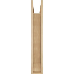Ekena Millwork - BKTUR0756X42X48LEC06RCPR - Timberthane Faux Wood Legacy Style Bracket w/ Offset Brace, Slat Ends, 7 1/2"W x 42"D x 48"H, Primed Tan