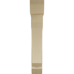 Ekena Millwork - BKTUR0756X46X46LEC06RCPR - Timberthane Faux Wood Legacy Style Bracket w/ Offset Brace, Slat Ends, 7 1/2"W x 46"D x 46"H, Primed Tan