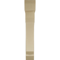 Ekena Millwork - BKTUR0756X48X48LEC06RCPR - Timberthane Faux Wood Legacy Style Bracket w/ Offset Brace, Slat Ends, 7 1/2"W x 48"D x 48"H, Primed Tan