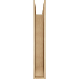 Ekena Millwork - BKTUR0756X48X48LEC06RCPR - Timberthane Faux Wood Legacy Style Bracket w/ Offset Brace, Slat Ends, 7 1/2"W x 48"D x 48"H, Primed Tan