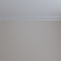 Ekena Millwork - MLD03X02X04MA - Endurathane Marseille French Scroll Crown Moulding, 2 5/8"H x 2 3/8"P x 3 5/8"F x 94 1/2"L, (2" Repeat), Factory Primed
