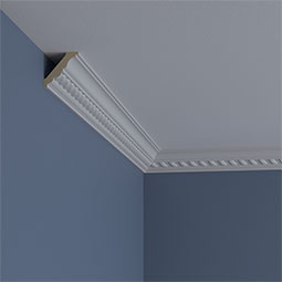 Ekena Millwork - MLD01X01X02CL - Endurathane Classic Roped Crown Moulding, 1 7/8"H x 1 7/8"P x 2 3/4"F x 94 1/2"L, (1" Repeat), Factory Primed