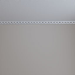Ekena Millwork - MLD01X01X02CL - Endurathane Classic Roped Crown Moulding, 1 7/8"H x 1 7/8"P x 2 3/4"F x 94 1/2"L, (1" Repeat), Factory Primed