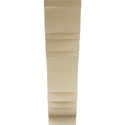 Ekena Millwork - BKTUR035X14X14MRC01RCPR - Timberthane Faux Wood Merced Style Bracket, Traditional Ends, 3 1/2"W x 14"D x 14"H, Primed Tan