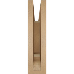 Ekena Millwork - BKTUR035X14X14MRC01RCPR - Timberthane Faux Wood Merced Style Bracket, Traditional Ends, 3 1/2"W x 14"D x 14"H, Primed Tan