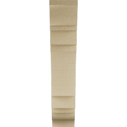 Ekena Millwork - BKTUR035X14X18MRC01RCPR - Timberthane Faux Wood Merced Style Bracket, Traditional Ends, 3 1/2"W x 14"D x 18"H, Primed Tan