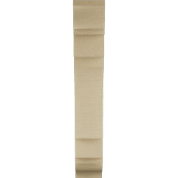 Ekena Millwork - BKTUR035X14X22MRC01RCPR - Timberthane Faux Wood Merced Style Bracket, Traditional Ends, 3 1/2"W x 14"D x 22"H, Primed Tan
